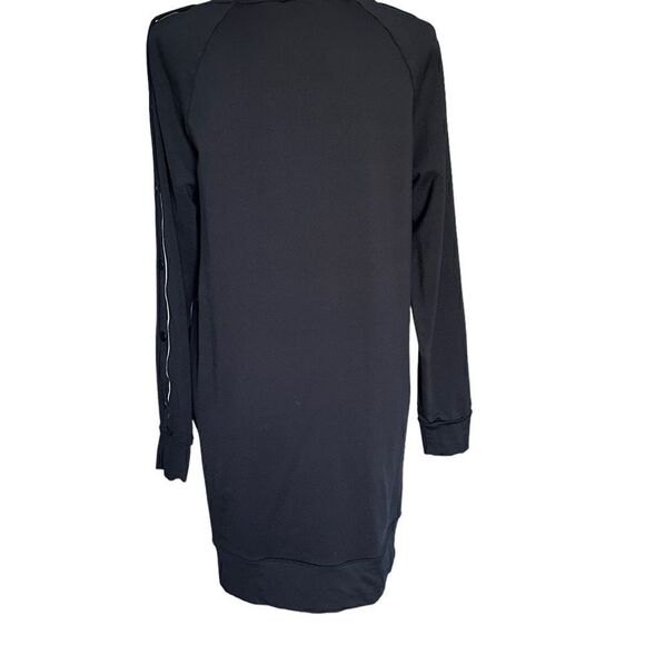 Athleta Black Snappy Sweatshirt  Dress | Size S - Picture 4 of 11